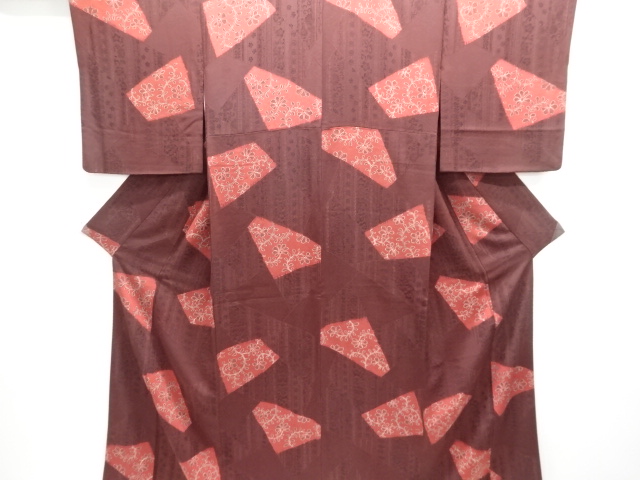 JAPANESE KIMONO / KOMON / SHIBORI / FLOWER ARABESQUE